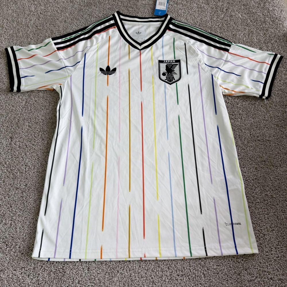 Japan National Team Jersey Mens Large White Soccer Adidas JFA Climacool